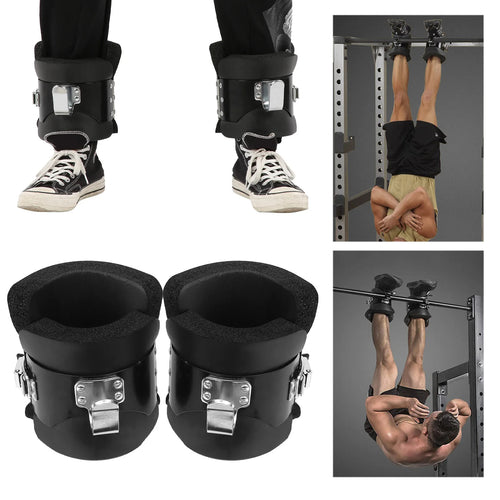 Pair of Hanging Pull up Boots Anti- Inversion Hang up Boots for Home Gym Fitness Neck Back Pain Relief Upside down Shoes